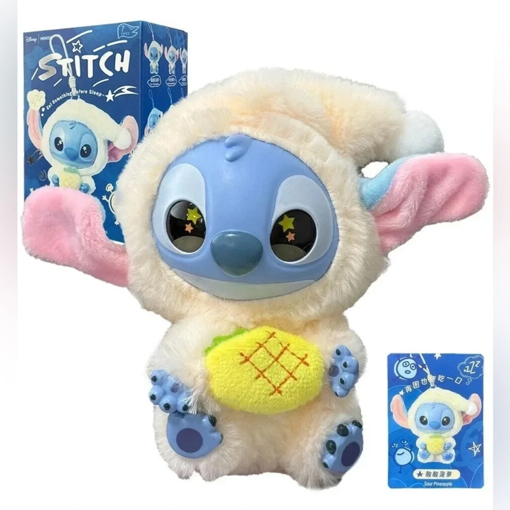 Disney Stitch Blue & Cream Eat Something before sleep NWT